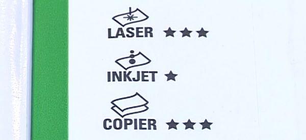 Бумага отлично подходит для копиров и лазерных принтеров, а на струйных принтерах обеспечивает компромиссное качество печати
